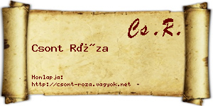 Csont Róza névjegykártya